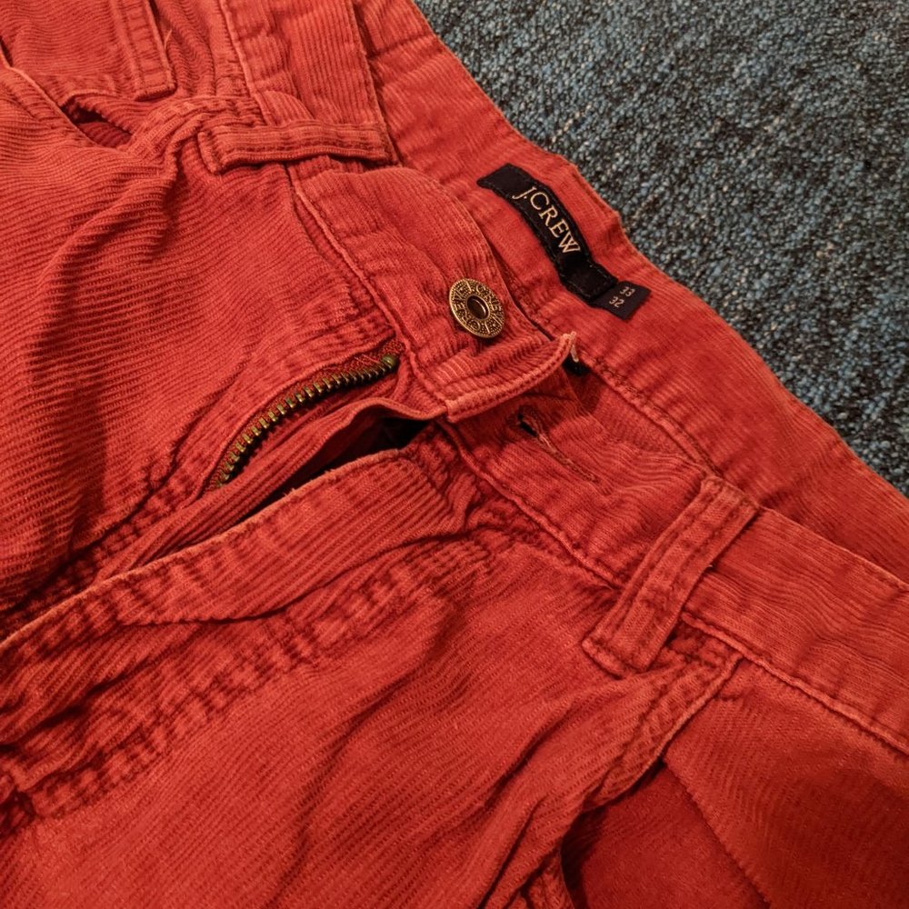 J. Crew Vintage Red Corduroy Pants - 33 x 32